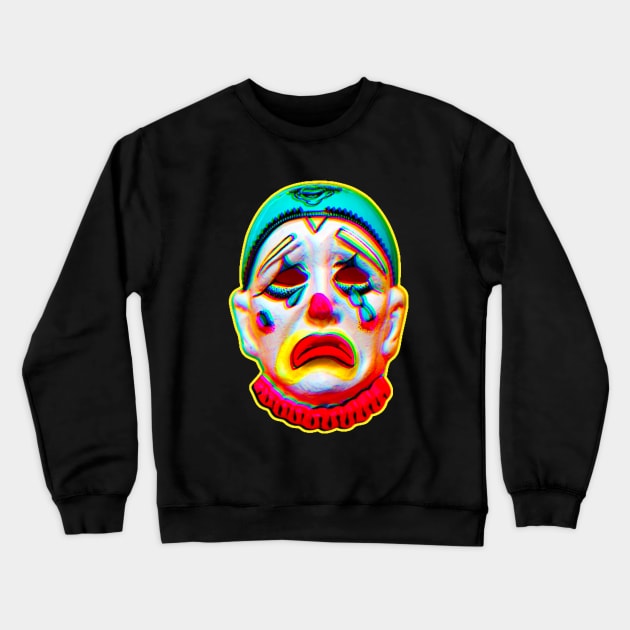 Crying Clown Mask Crewneck Sweatshirt by TJWDraws